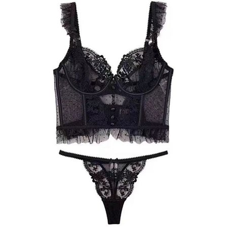 Underkläder Kostym Sexig Underkläder Set SVART L