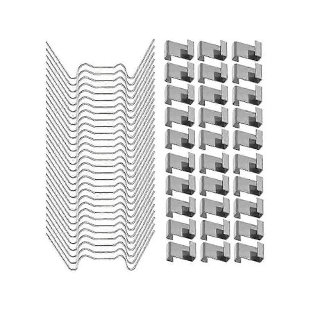 100 st Rostfria Växthus Glaspanel Clips Växthus W Tråd Clips Glas Z Klammer