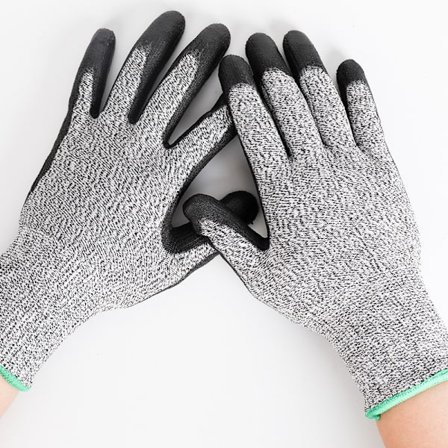 PU Gummibelagte Anti-Skære Handsker Touch Screen Industrielt Snit, ZQKLA