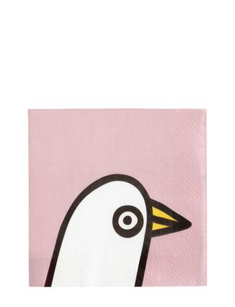 Otc Paper Napkin 33X33Cm Birdie Home Textiles Kitchen Textiles Napkins Paper Napkins Vaaleanpunainen Iittala