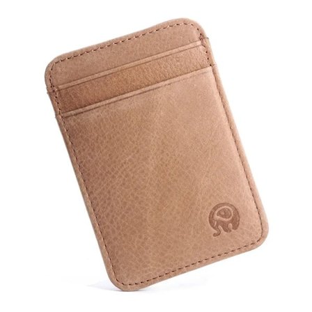 1 st Ny Retro Äkta Läder Ficka Bank ID Kreditkortsfodral Tunn Slim Vintage Plånbok Herr Pengapaket Busskortshållare Plånbok