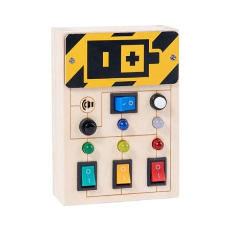 Space Switch Platta Upptagen Kub Trä Upptagen Block Montessori Upptagen Block Småbarn Hand-öga-koordination Leksak Pedagogisk leksak A