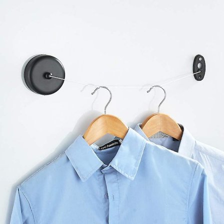 Retractable Clothesline, Detachable Hanger, 2.8m Indoor Hotel Bat