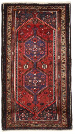Medallion Small Hamadan Rug 82X145 Wool
