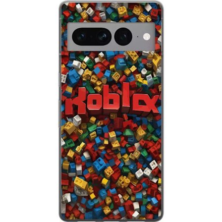 Kompatibelt Mobildeksel til Google Google Pixel 7 Pro Roblox fargerike byggeklosser kreativ spill-inspirert illustrasjon for spillere, barn og fans av