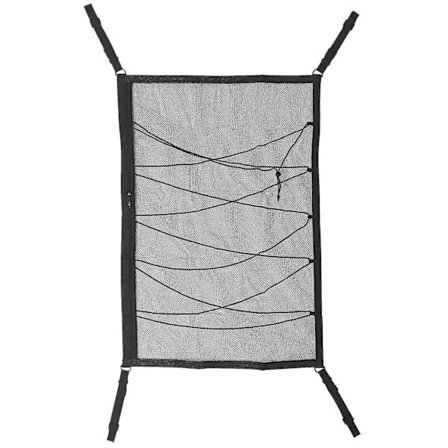 Taklagringslomme for bil, takinteriør, lagringsnettpose, svart