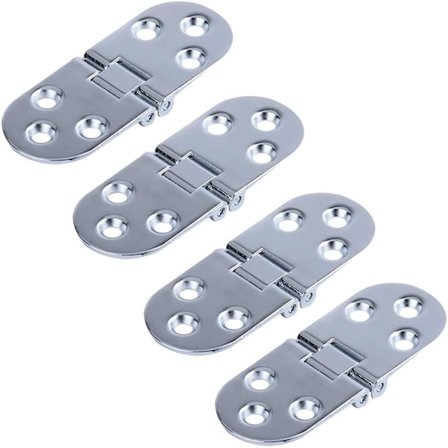 Fortykkede hengsler, sinklegering klaffhengsler, skap halvsirkulære D