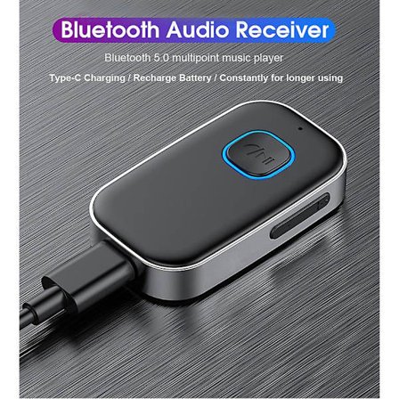 3.5mm Trådlös Bluetooth 5.0 Bil Musik Aux Ljud Mottagare Adapter Brusreducering