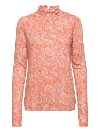 Top Erica Printed Bluse Langærmet Orange Lindex