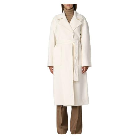 Michael Kors, Belted Coats Wit, Dames, Maat:M