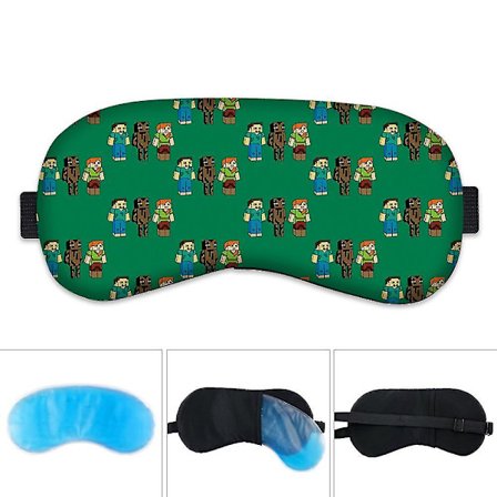 Minecraft Children's Eye Mask Sleep Special Girl Cartoon Cute Eye Mask Ice Bag Sleep Shading Cotton Male And Female Student Eye Mask