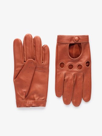 John Henric Men's Braune Lederhandschuhe Size 9