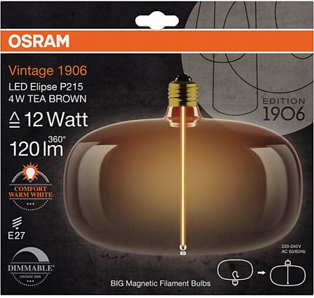 OSRAM Led Dekorasjonspære E215 12 120lm Tea Brown Dimbar Varmhvit