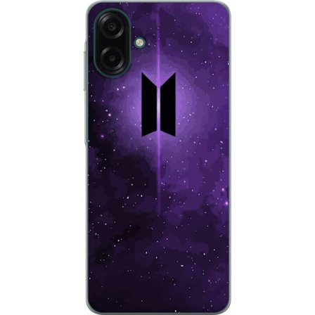 Kompatibelt Mobildeksel til Samsung Galaxy A07 4G BTS-logo lilla galakse kpop armé plakat rom verdensrommet stjerneskudd koreansk musikk band symbol i