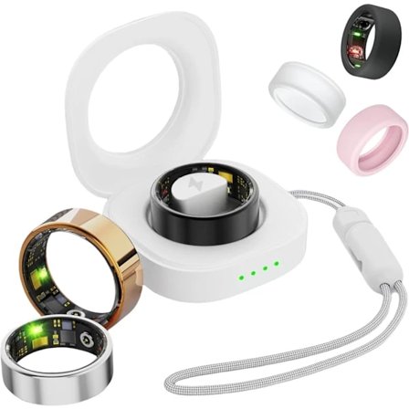 2025 Nyeste Modell Smart Ring for Kvinner Menn, Helse- og Fitnesssporer, IP68 Vanntette Ringer, Søvnring med Ladeetui og Ring Pro Svart ...