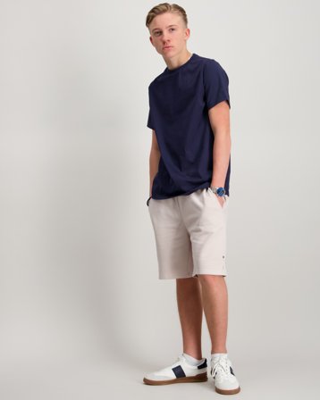 Zeke Essential Logo Tag Sweat Shorts Beige Shorts Gutt - Kids Brand Store