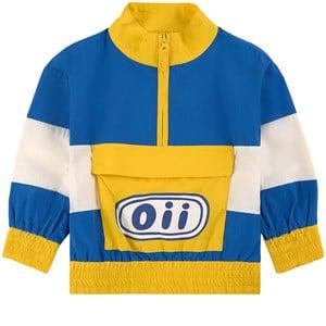 Oii Anorak Blocked Oii Logo Klein Blue/Green 134/140 cm - Coats and jackets - 134/140 cm - Blue