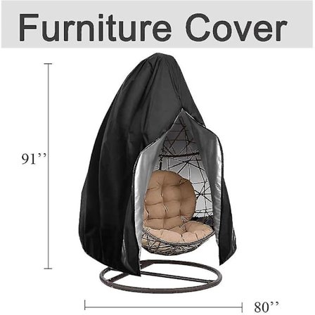 2 Person Egg Stoltrekk, Terrasse Hengende Stoltrekk Vanntett, Large Wicker Egg Swing Stoltrekk 91' X 80', Outdoor Pod Dobbelt stoltrekk