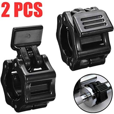 Hantelklämmor - Lås 50 mm hantelklämmor för stänger, hantlar, skivstänger Gymutrustning Käke Svart 2 st_yu