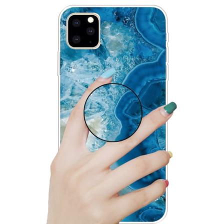 Marmor Skal Med Smart Knapp För Iphone 11 Pro Max Blå