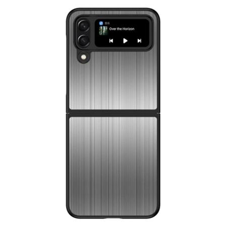 Samsung Galaxy Z Flip4 5g Stainless Steel + Pc Hybrid Skal - Sva Black