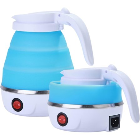 Justerbar Bærbar Mini Sammenleggbar Silikon Reise Camping Vannkoker Varmer, Kaffemaker for Innendørs og Vandring