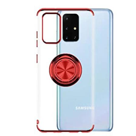 Samsung Galaxy A51 - Suojakuori sormustelineellä Röd