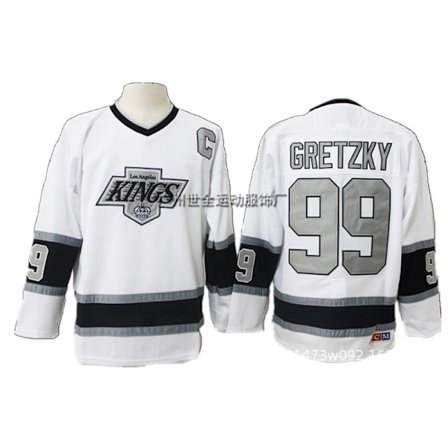 Kirjailtu jääkiekkopaita – Vintage-tyylinen treeniurheilupaita*XXXL/56*Kings 99-2