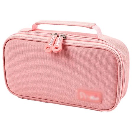 Kompakt pennal med stor kapasitet, stasjonærboks for studenter, rosa KLB