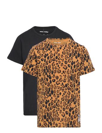 Basic Leopard Ss Tee 2-Pack T-shirt Sort Mini Rodini