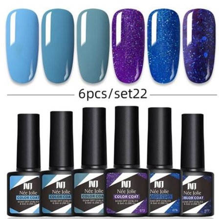 6 st 8,5 ml Gel Nagellack Set