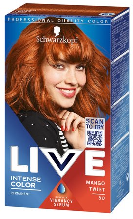 Schwarzkopf LIVE Intense Color Hårfarve 30 Mango Twist, Hår, Hårfarve, Permanent Hårfarve