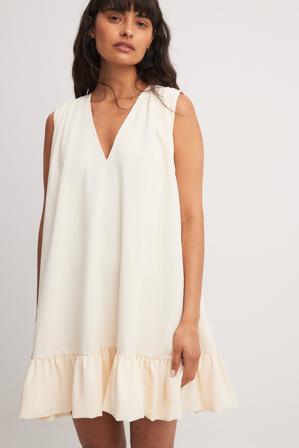 Elin Warnqvist x NA-KD Robe courte à volants - Robes d'été - OffBlanc - EU 42