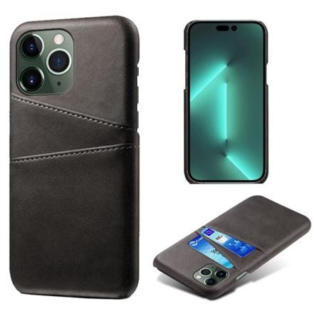 Läderskal Med Kortfack Iphone 14 Pro Max Svart