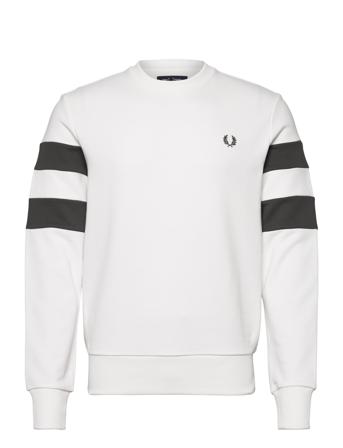 Tipped Sweatshirt Sweat-shirt Genser Hvit Fred Perry*Betinget Tilbud