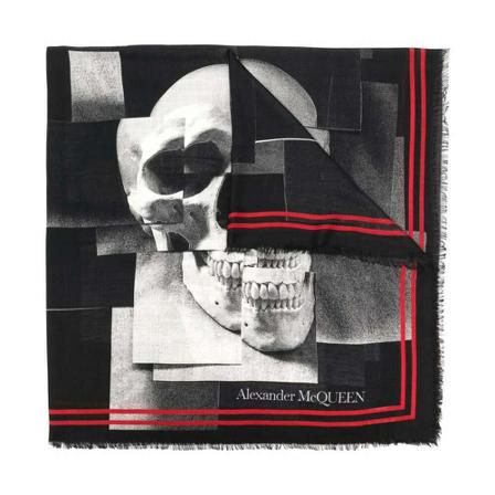 Alexander McQueen Silky Scarves svart, Herr Halsdukar, Herr, Storlek: ONE SIZE