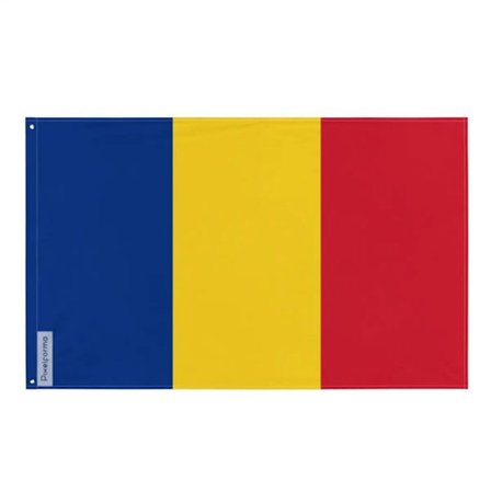 Flagga - Rumänien - 120 x 180 cm - Polyester - Framsidan/baksidan - Järngölar