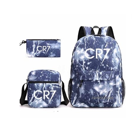 Fotboll Messi Unisex Skolväska Student Ryggsäck