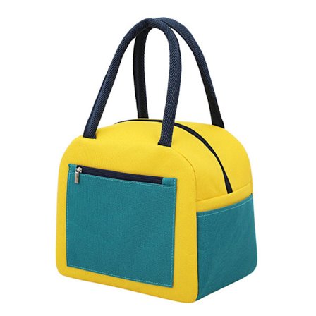 Enkel Farveblok Madkasse Taske Vandtæt Fortykket Madkasse Taske til Skole Kontor Arbejde