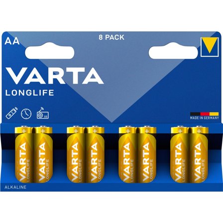 VARTA Longlife 4106 batteri - 8 x AA / LR6 - Alkalisk