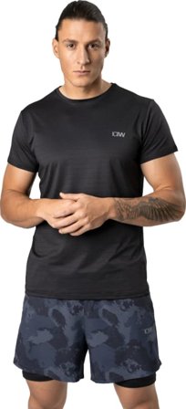 ICANIWILL Men's Mercury Tee Men Short sleeved fitness sweater Black M