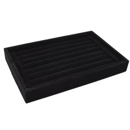 Ørehängebrett, oppbevaringsenhet for ørehänger Fløyelsring Displayholder, Sett inn smykkesetui Etui for skuff (1 stk, svart) zdq