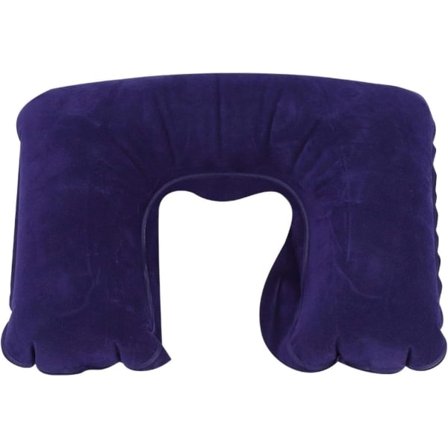 Uppblåsbar resekudde, nackkudde som inte går sönder lätt, för resor, nackstöd, flygreskudde (mörkblå)