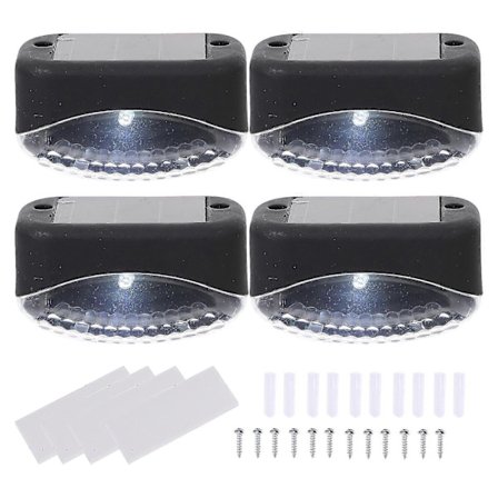 4st Solar Trapplampa Solar Lampa Utomhus Vattentät Steglampa Utomhusbelysning