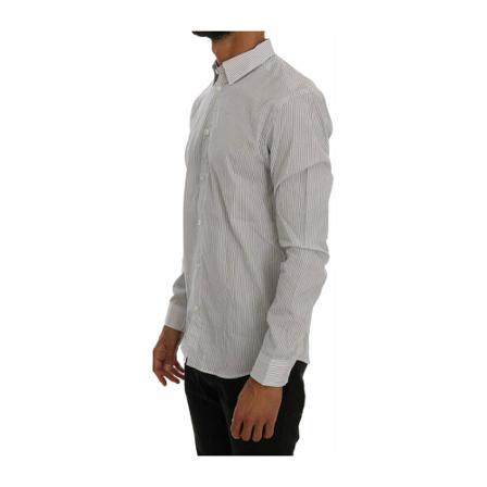 Frankie Morello, Striped Casual Cotton Regular Fit Shirt Niebieski, Mężczyzna, Rozmiar: S