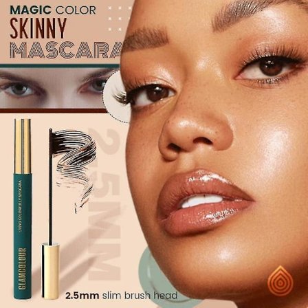 Magisk färg smal mascara, vattentät hälsosam längd mascara för starkare, lång