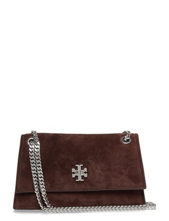 Tory Burch Kira Turnlock Suede Mini Bag - Brown - ONE SIZE