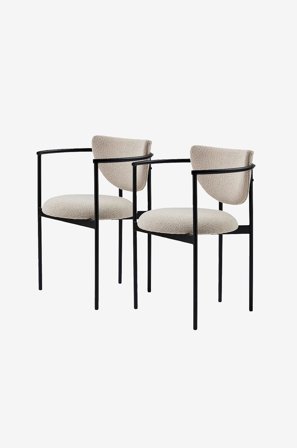 Homeroom Collection - Algot 2-pakning spisestol - Beige - Stoler - Fra Homeroom