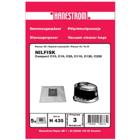 Dammsugarpåsar NILFISK COMPACT C10, C20