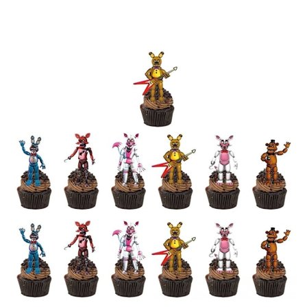 24 stk. Five Nights at Freddys Cupcake Toppers Festartikler Fødselsdagsdekorationer